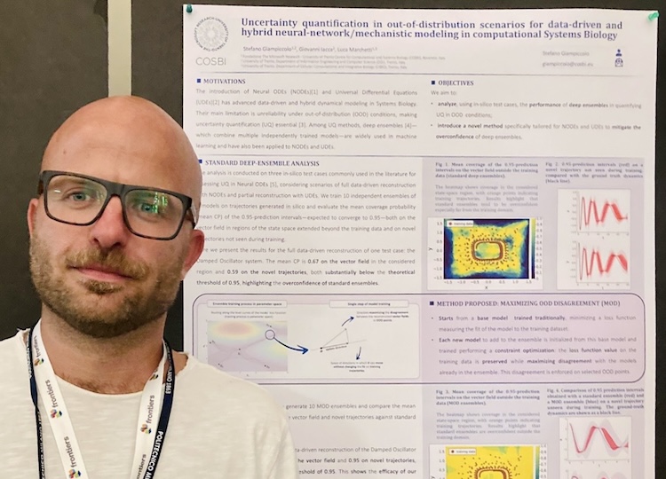 Stefano Giampiccolo in fornt to his poster at the CIBB 2025 conference