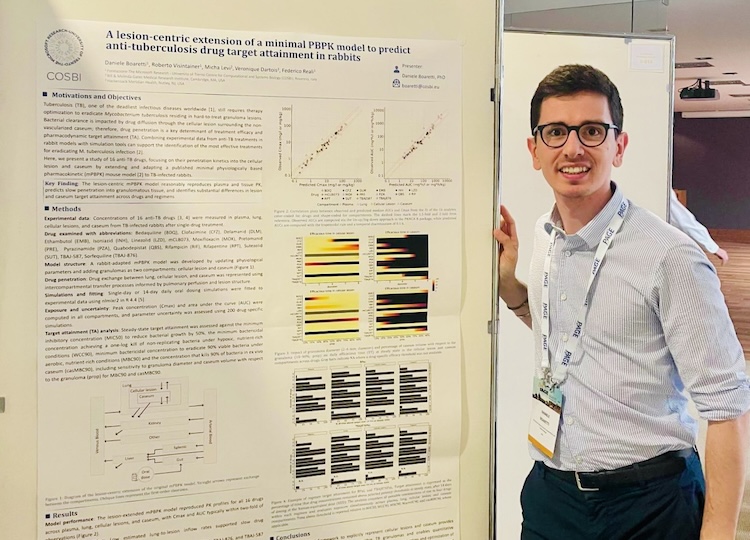Daniele Boaretti presenting his poster at PAGE 2026